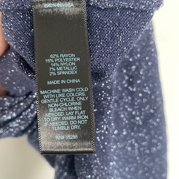 Express Navy Blue sparkly Dress - Picture 5 of 5